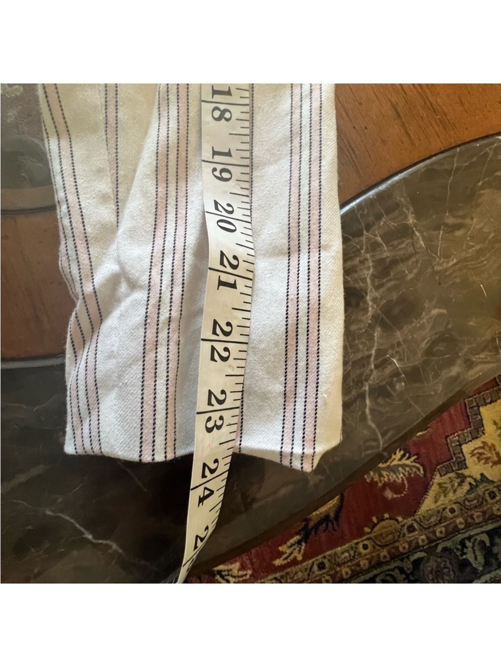1.STATE Cream and Brown Striped Double-Breasted Blazer - Picture 9 of 12